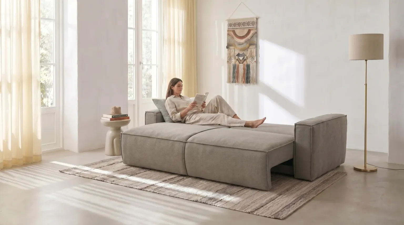 DANDY sovesofa i lounge-tilstand