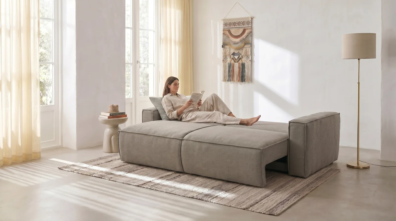 DANDY sovesofa i lounge-tilstand